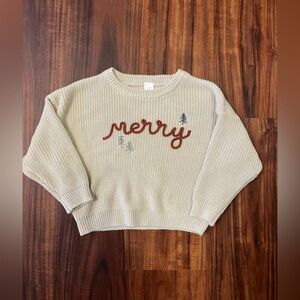 Knit embroidered Christmas sweater 24m